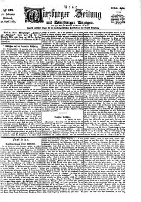 Neue Würzburger Zeitung Mittwoch 29. April 1874