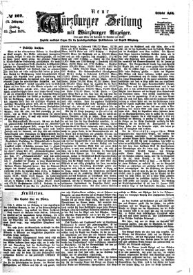 Neue Würzburger Zeitung Freitag 19. Juni 1874