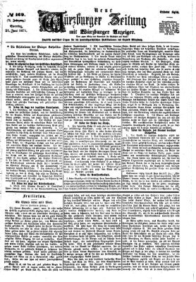 Neue Würzburger Zeitung Sonntag 21. Juni 1874