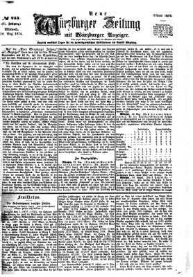 Neue Würzburger Zeitung Mittwoch 26. August 1874