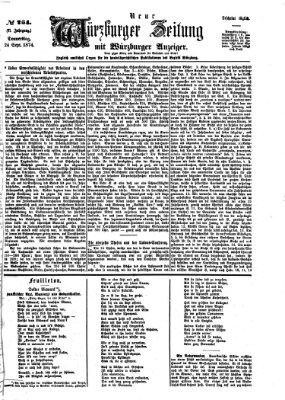 Neue Würzburger Zeitung Donnerstag 24. September 1874