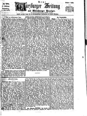 Neue Würzburger Zeitung Donnerstag 8. Oktober 1874