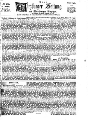 Neue Würzburger Zeitung Donnerstag 15. Oktober 1874