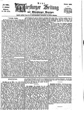 Neue Würzburger Zeitung Mittwoch 21. Oktober 1874