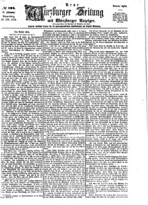 Neue Würzburger Zeitung Donnerstag 22. Oktober 1874