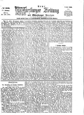 Neue Würzburger Zeitung Freitag 30. Oktober 1874