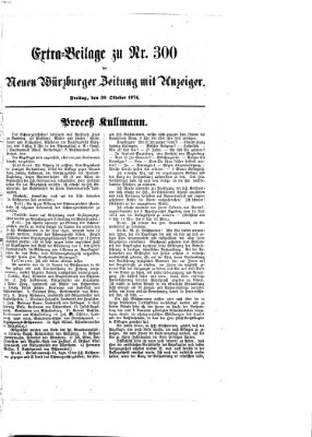 Neue Würzburger Zeitung Freitag 30. Oktober 1874