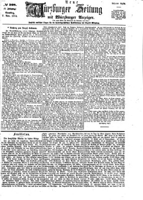 Neue Würzburger Zeitung Samstag 7. November 1874