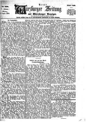 Neue Würzburger Zeitung Montag 7. Dezember 1874