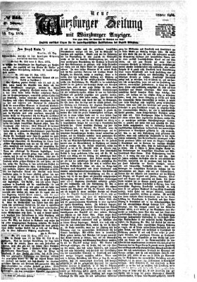 Neue Würzburger Zeitung Sonntag 13. Dezember 1874