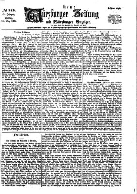 Neue Würzburger Zeitung Freitag 18. Dezember 1874