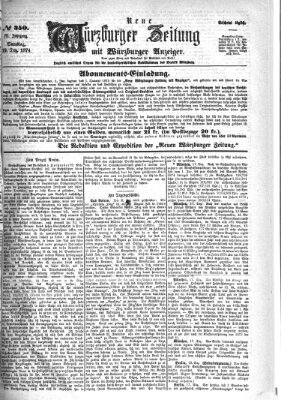 Neue Würzburger Zeitung Samstag 19. Dezember 1874