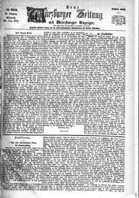 Neue Würzburger Zeitung Mittwoch 23. Dezember 1874