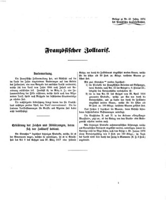 Preußisches Handels-Archiv Freitag 23. Oktober 1874