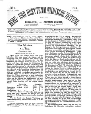 Berg- und hüttenmännische Zeitung Freitag 6. Februar 1874