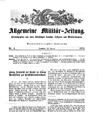 Allgemeine Militär-Zeitung Mittwoch 28. Januar 1874