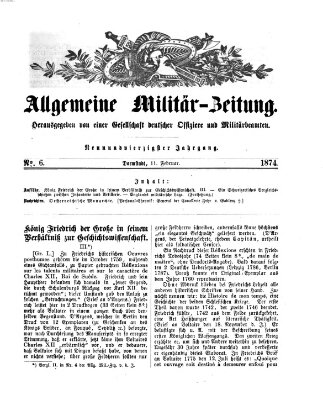 Allgemeine Militär-Zeitung Mittwoch 11. Februar 1874