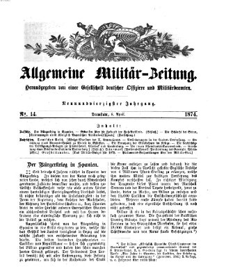 Allgemeine Militär-Zeitung Mittwoch 8. April 1874