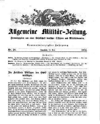 Allgemeine Militär-Zeitung Mittwoch 20. Mai 1874