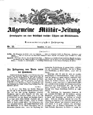 Allgemeine Militär-Zeitung Mittwoch 10. Juni 1874