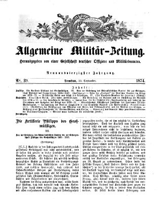 Allgemeine Militär-Zeitung Mittwoch 30. September 1874