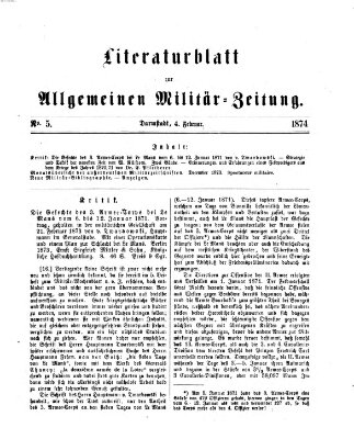 Allgemeine Militär-Zeitung Mittwoch 4. Februar 1874