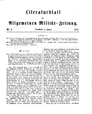 Allgemeine Militär-Zeitung Mittwoch 11. Februar 1874