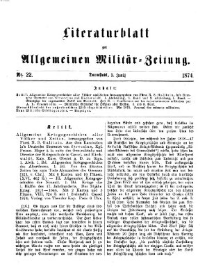 Allgemeine Militär-Zeitung Mittwoch 3. Juni 1874