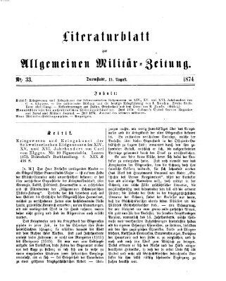 Allgemeine Militär-Zeitung Mittwoch 19. August 1874