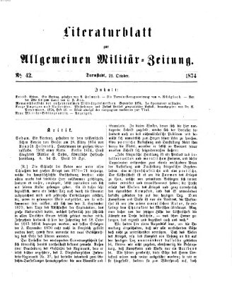 Allgemeine Militär-Zeitung Mittwoch 21. Oktober 1874