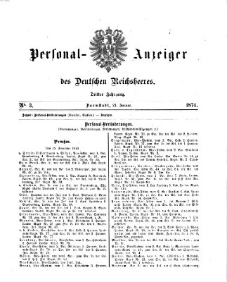 Allgemeine Militär-Zeitung Mittwoch 21. Januar 1874