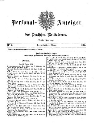 Allgemeine Militär-Zeitung Mittwoch 4. Februar 1874