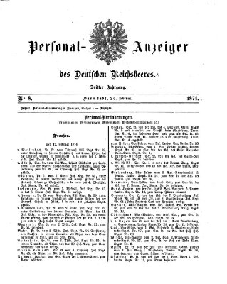 Allgemeine Militär-Zeitung Mittwoch 25. Februar 1874