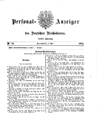 Allgemeine Militär-Zeitung Mittwoch 6. Mai 1874