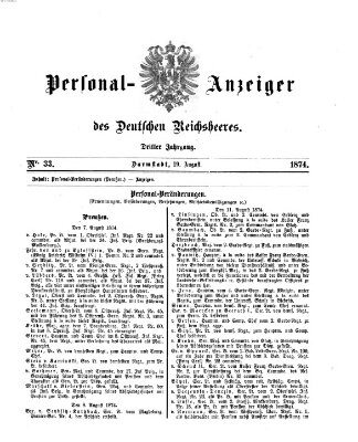 Allgemeine Militär-Zeitung Mittwoch 19. August 1874