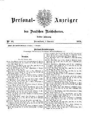 Allgemeine Militär-Zeitung Donnerstag 5. November 1874