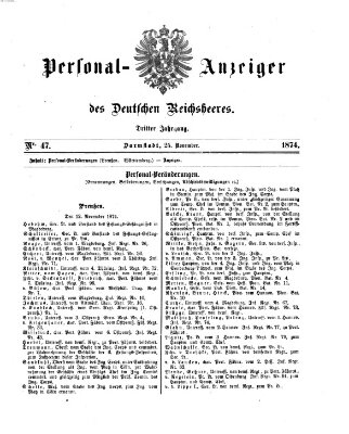 Allgemeine Militär-Zeitung Mittwoch 25. November 1874