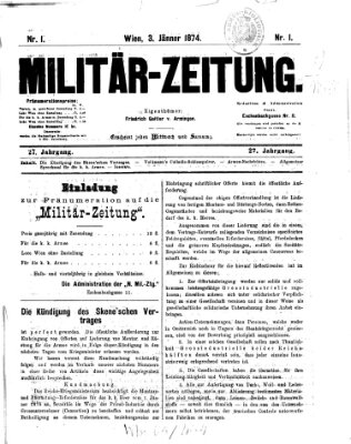 Militär-Zeitung Samstag 3. Januar 1874