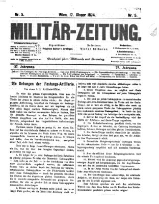 Militär-Zeitung Samstag 17. Januar 1874