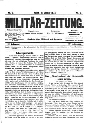 Militär-Zeitung Mittwoch 21. Januar 1874