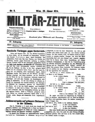 Militär-Zeitung Mittwoch 28. Januar 1874