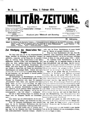 Militär-Zeitung Samstag 7. Februar 1874