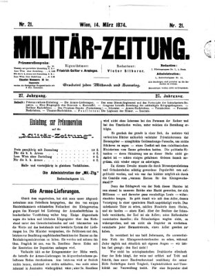 Militär-Zeitung Samstag 14. März 1874