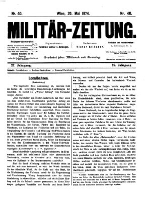 Militär-Zeitung Mittwoch 20. Mai 1874