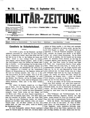 Militär-Zeitung Samstag 12. September 1874