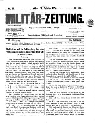 Militär-Zeitung Samstag 24. Oktober 1874