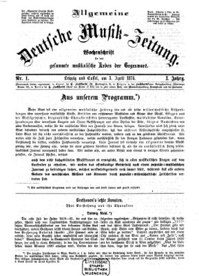 Allgemeine deutsche Musikzeitung Freitag 3. April 1874