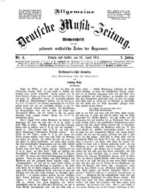 Allgemeine deutsche Musikzeitung Freitag 24. April 1874