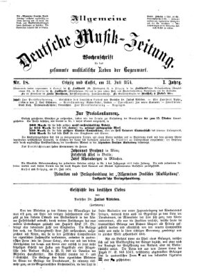 Allgemeine deutsche Musikzeitung Freitag 31. Juli 1874