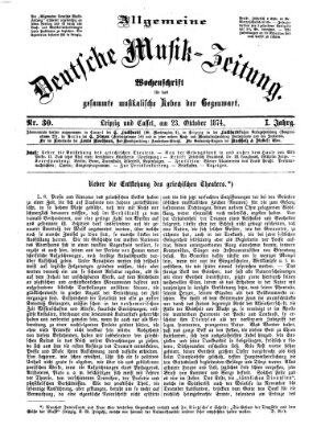 Allgemeine deutsche Musikzeitung Freitag 23. Oktober 1874